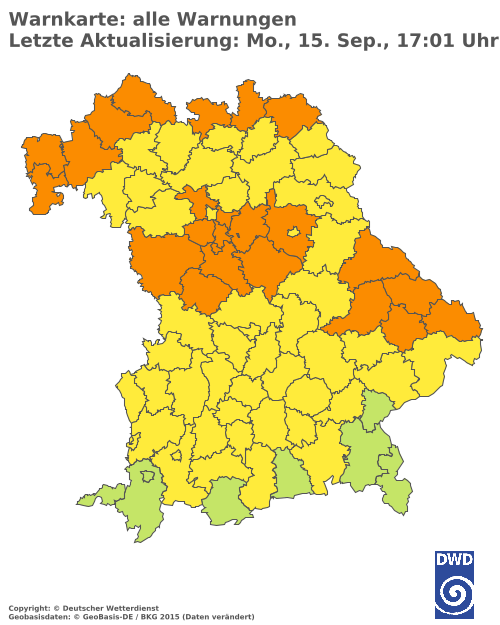 Aktuelle Wetterwarnungen für  Hannover