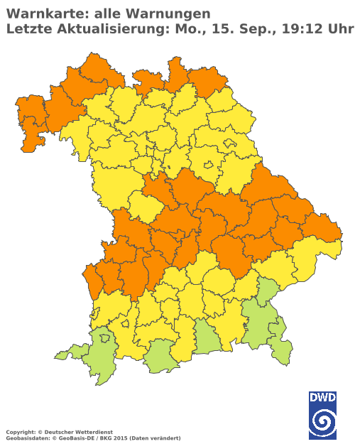 Aktuelle Wetterwarnungen für  Hannover