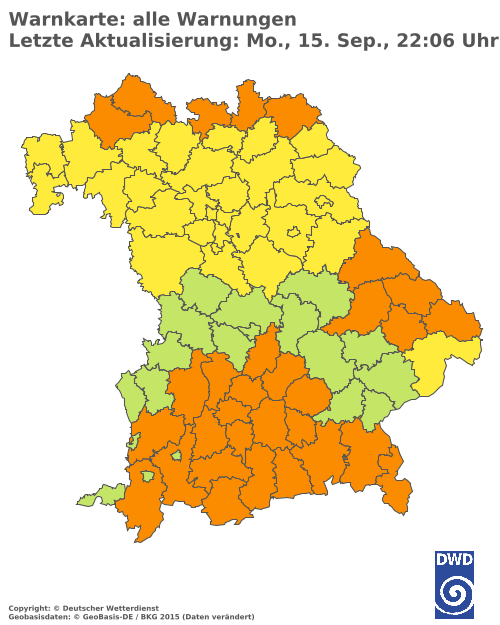 Aktuelle Wetterwarnungen für  Hannover
