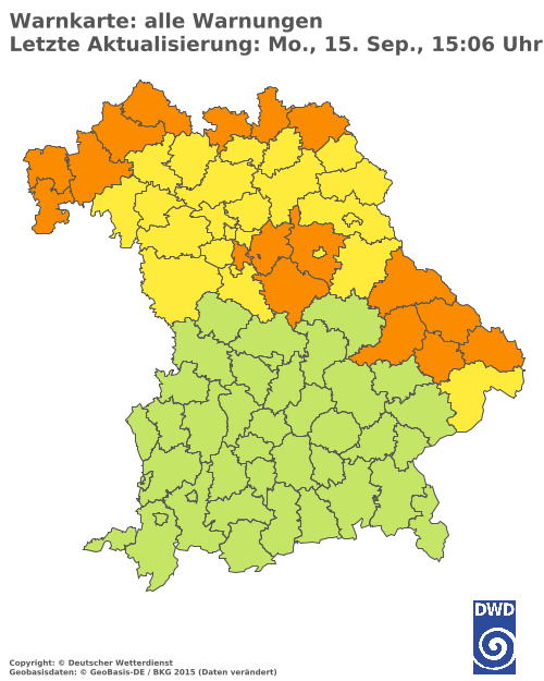 Aktuelle Wetterwarnungen für  Hannover