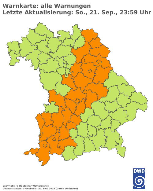 Aktuelle Wetterwarnungen für  Hannover