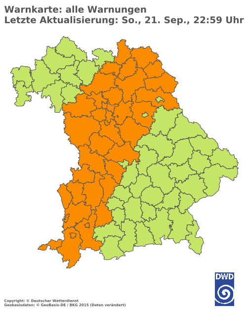 Aktuelle Wetterwarnungen für  Hannover