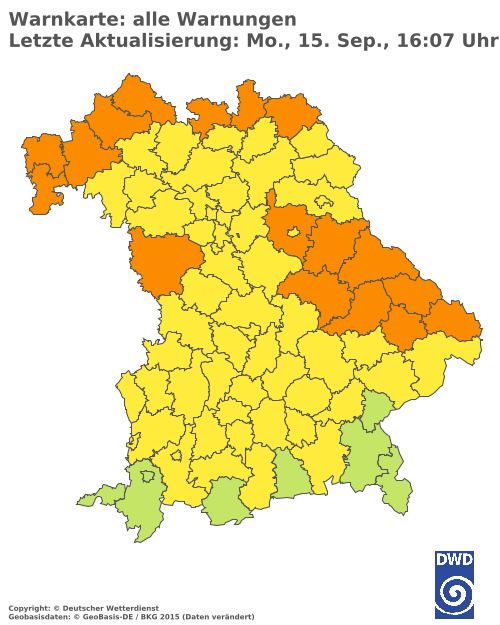 Aktuelle Wetterwarnungen für  Hannover
