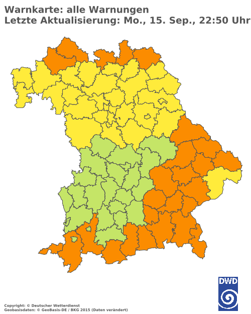 Aktuelle Wetterwarnungen für  Hannover