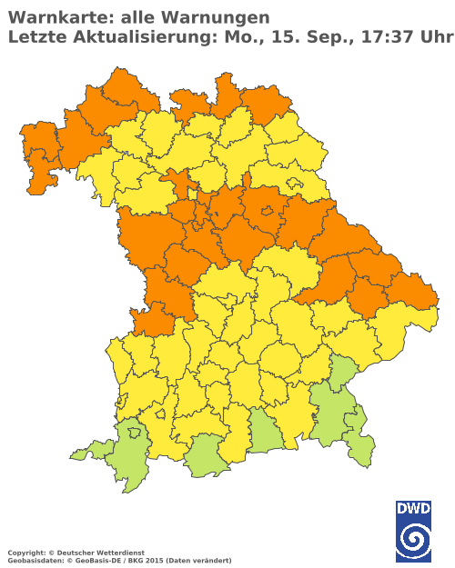 Aktuelle Wetterwarnungen für  Hannover