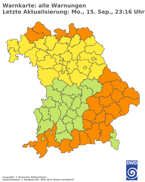 Aktuelle Wetterwarnungen für  Hannover