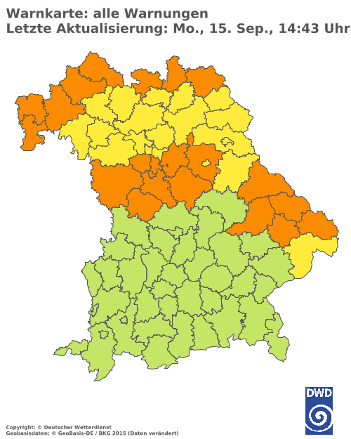 Aktuelle Wetterwarnungen für  Hannover
