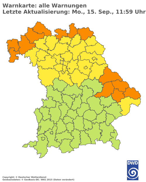 Aktuelle Wetterwarnungen für  Hannover