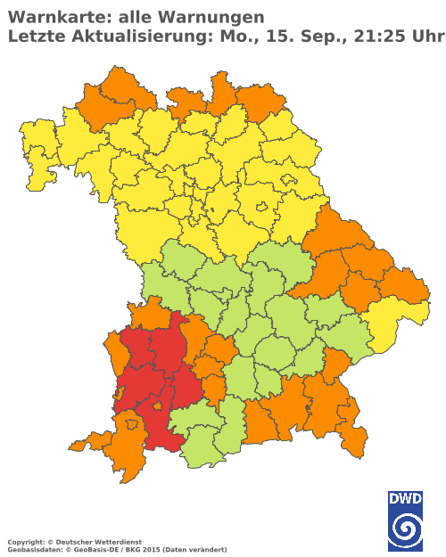 Aktuelle Wetterwarnungen für  Hannover
