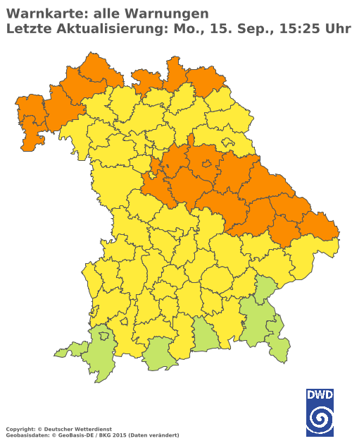Aktuelle Wetterwarnungen für  Hannover