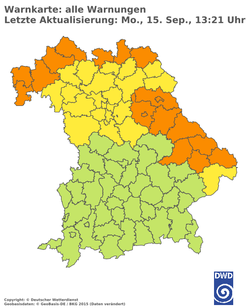 Aktuelle Wetterwarnungen für  Hannover