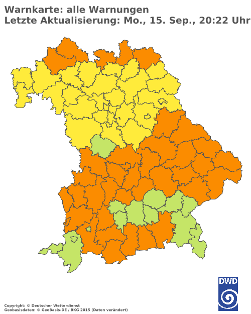 Aktuelle Wetterwarnungen für  Hannover