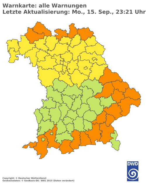 Aktuelle Wetterwarnungen für  Hannover