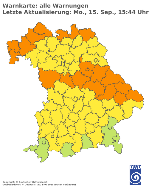 Aktuelle Wetterwarnungen für  Hannover