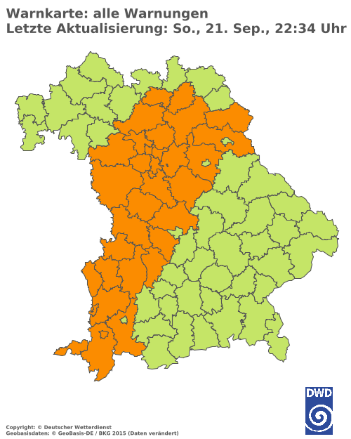 Aktuelle Wetterwarnungen für  Hannover
