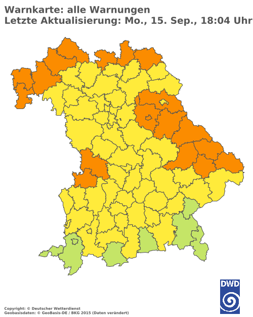 Aktuelle Wetterwarnungen für  Hannover