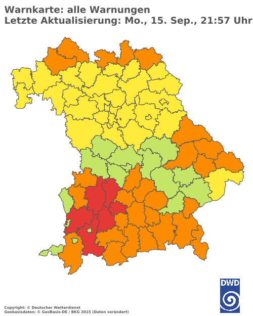 Aktuelle Wetterwarnungen für  Hannover