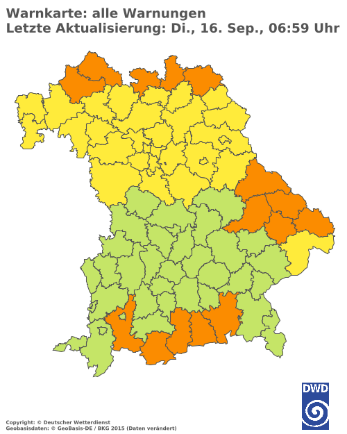 Aktuelle Wetterwarnungen für  Hannover