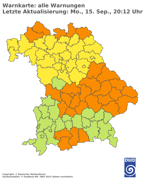 Aktuelle Wetterwarnungen für  Hannover