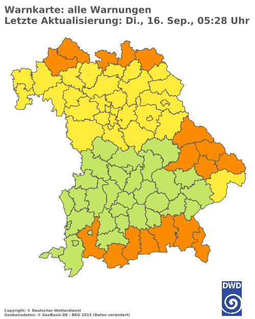 Aktuelle Wetterwarnungen für  Hannover