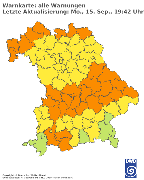 Aktuelle Wetterwarnungen für  Hannover