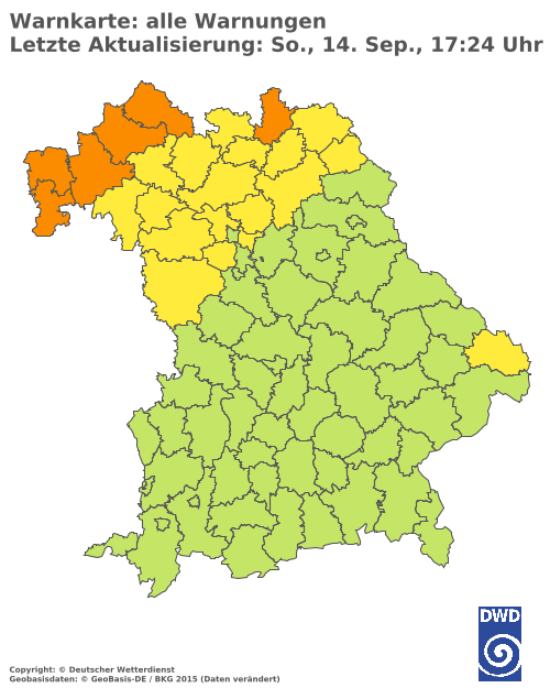 Aktuelle Wetterwarnungen für  Hannover
