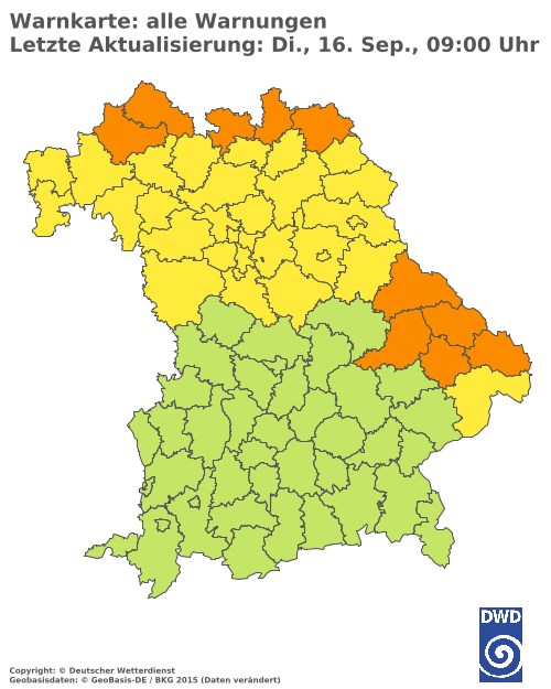 Aktuelle Wetterwarnungen für  Hannover
