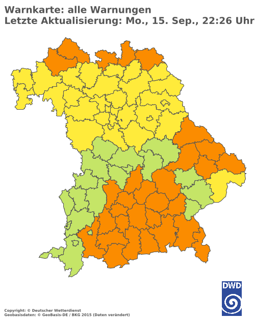 Aktuelle Wetterwarnungen für  Hannover