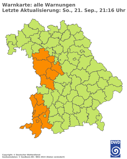 Aktuelle Wetterwarnungen für  Hannover