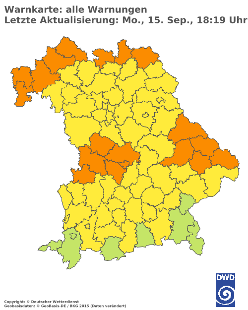 Aktuelle Wetterwarnungen für  Hannover