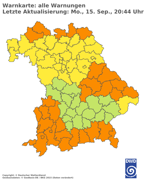 Aktuelle Wetterwarnungen für  Hannover