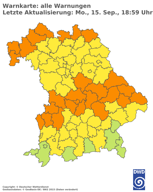 Aktuelle Wetterwarnungen für  Hannover