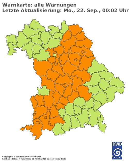Aktuelle Wetterwarnungen für  Hannover