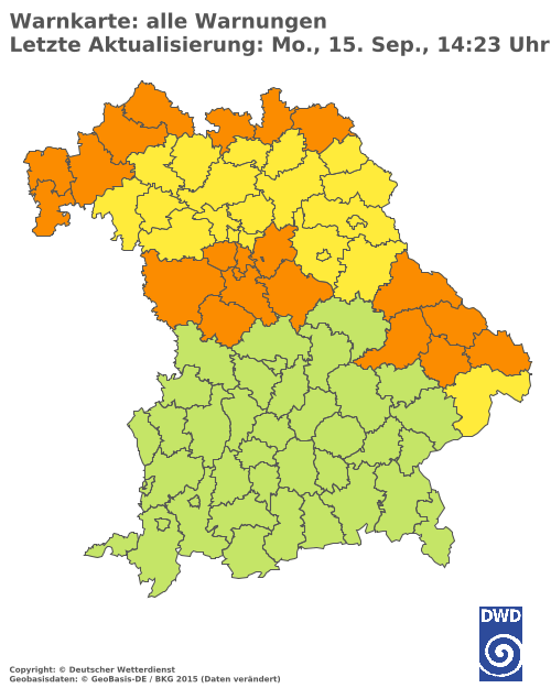 Aktuelle Wetterwarnungen für  Hannover