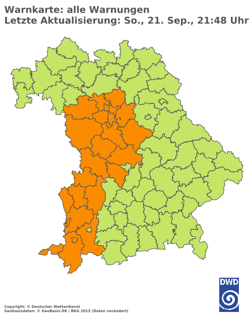 Aktuelle Wetterwarnungen für  Hannover