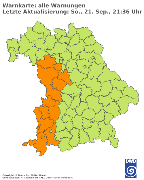 Aktuelle Wetterwarnungen für  Hannover