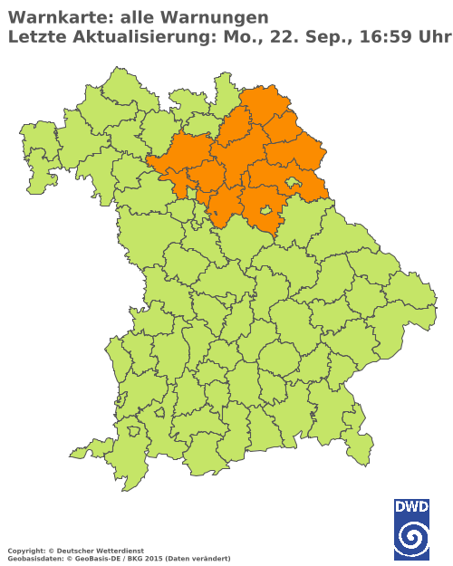 Aktuelle Wetterwarnungen für  Hannover