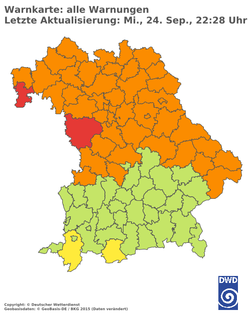 Aktuelle Wetterwarnungen für  Hannover