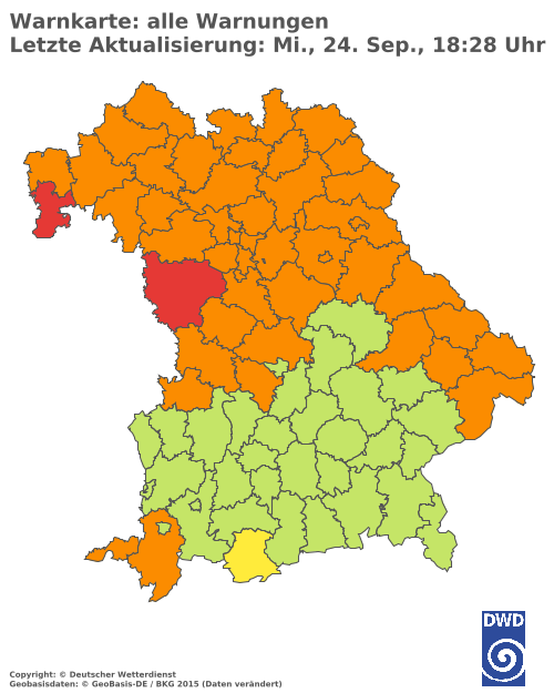 Aktuelle Wetterwarnungen für  Hannover