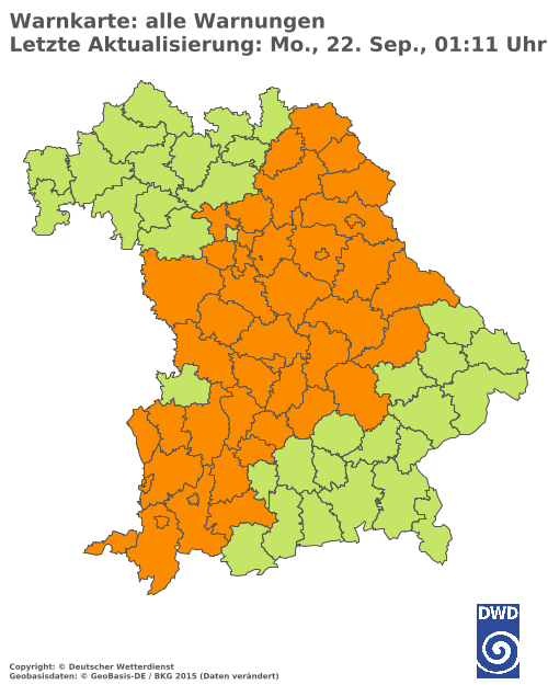 Aktuelle Wetterwarnungen für  Hannover