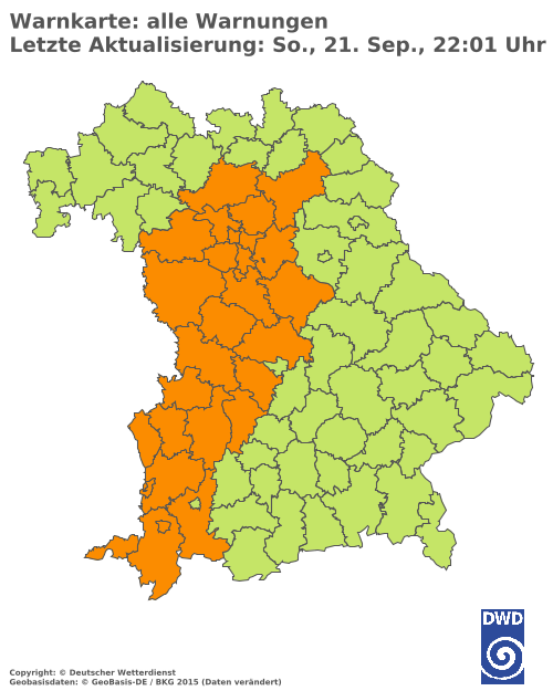 Aktuelle Wetterwarnungen für  Hannover