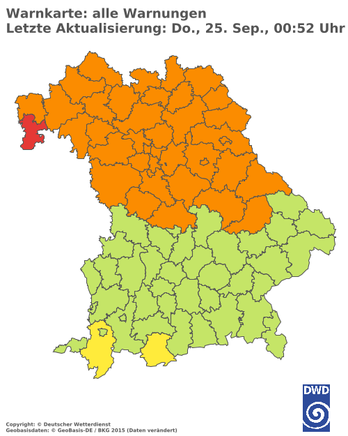 Aktuelle Wetterwarnungen für  Hannover