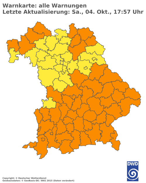 Aktuelle Wetterwarnungen für  Hannover