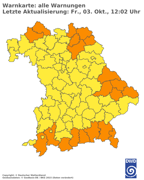 Aktuelle Wetterwarnungen für  Hannover