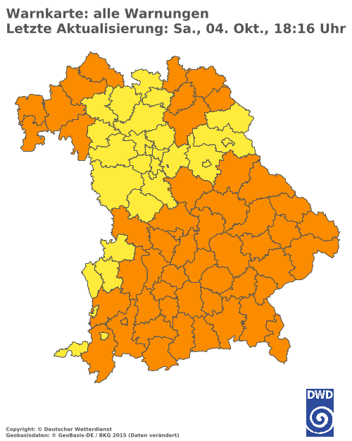 Aktuelle Wetterwarnungen für  Hannover
