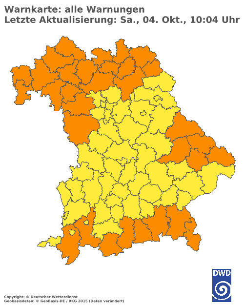 Aktuelle Wetterwarnungen für  Hannover
