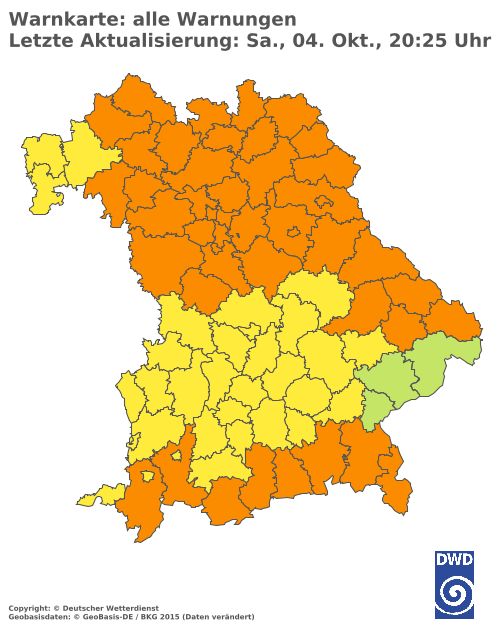 Aktuelle Wetterwarnungen für  Hannover