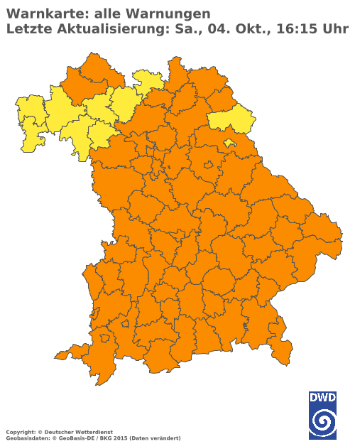 Aktuelle Wetterwarnungen für  Hannover