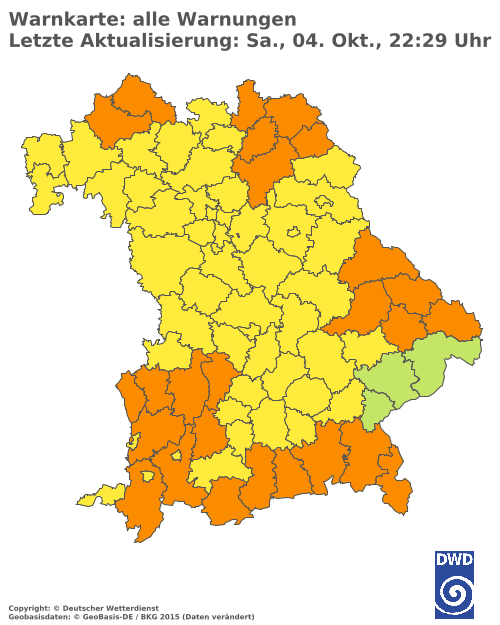Aktuelle Wetterwarnungen für  Hannover