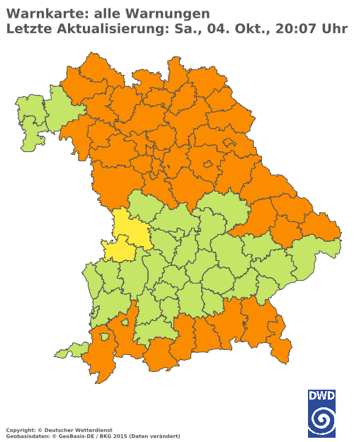 Aktuelle Wetterwarnungen für  Hannover